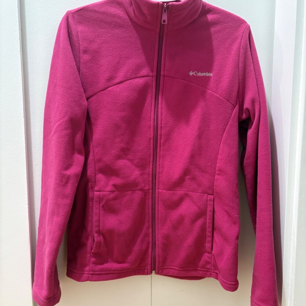 Columbia Women's Pink Full Zip Fleece Jacket Size M